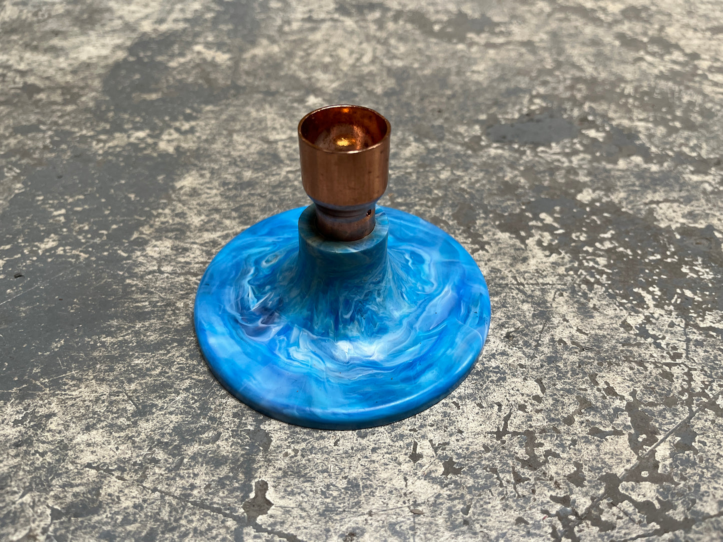 Candle holder - blue