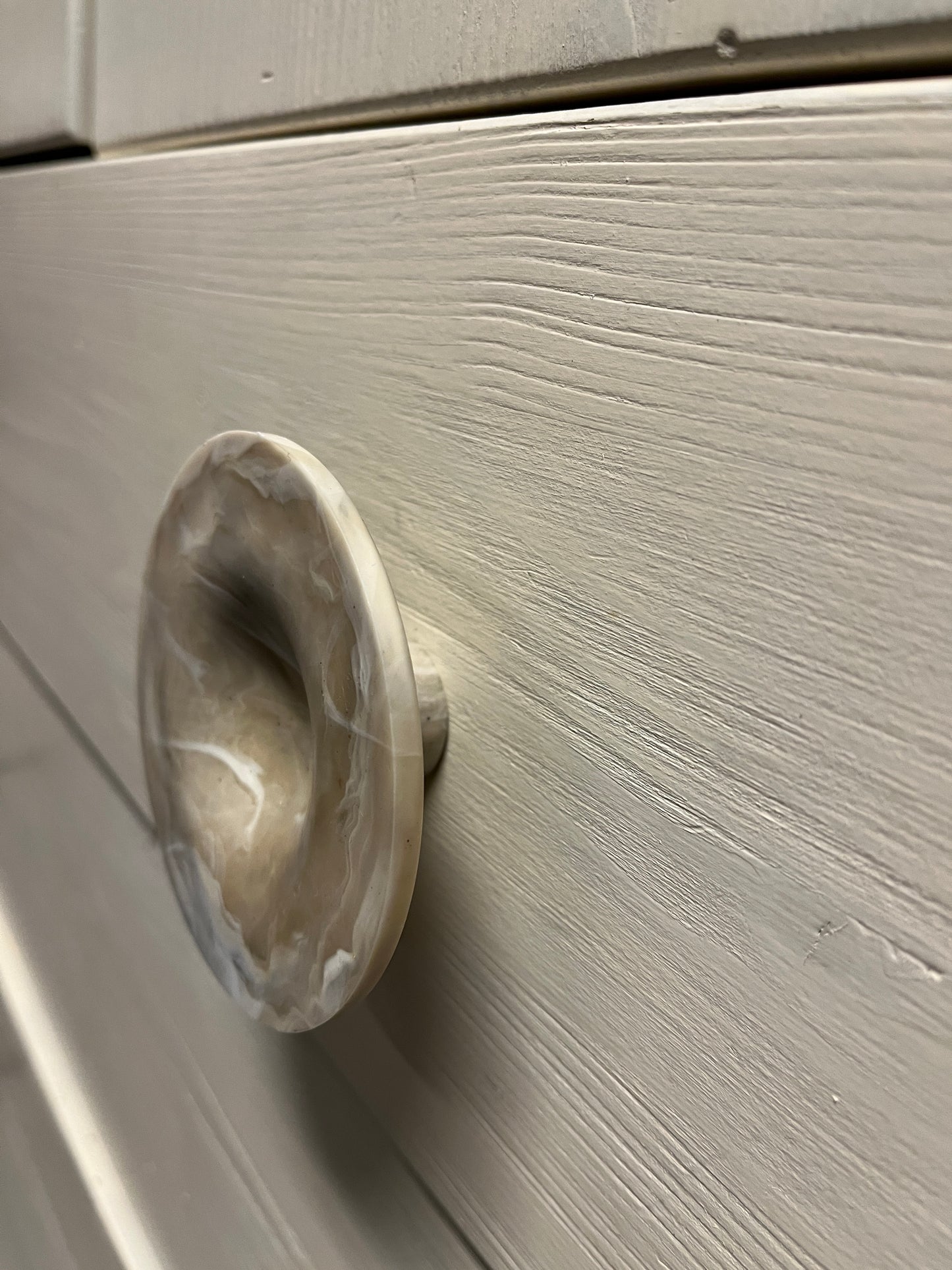 Doorknob - Beige-White Marble