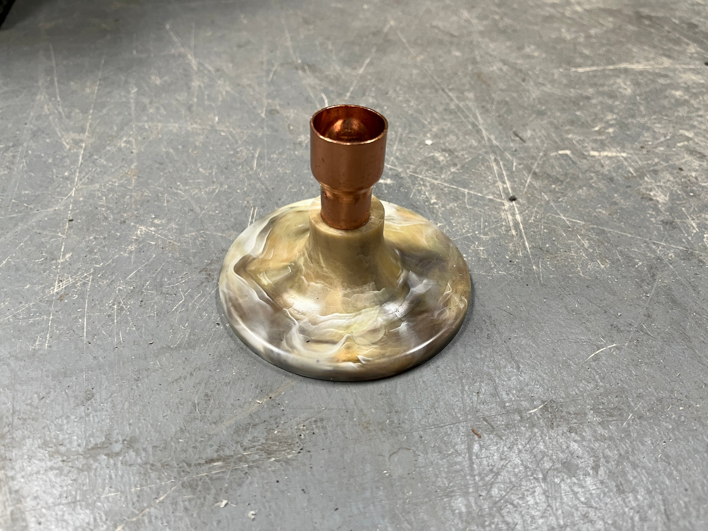 Candlestick - Green Marble