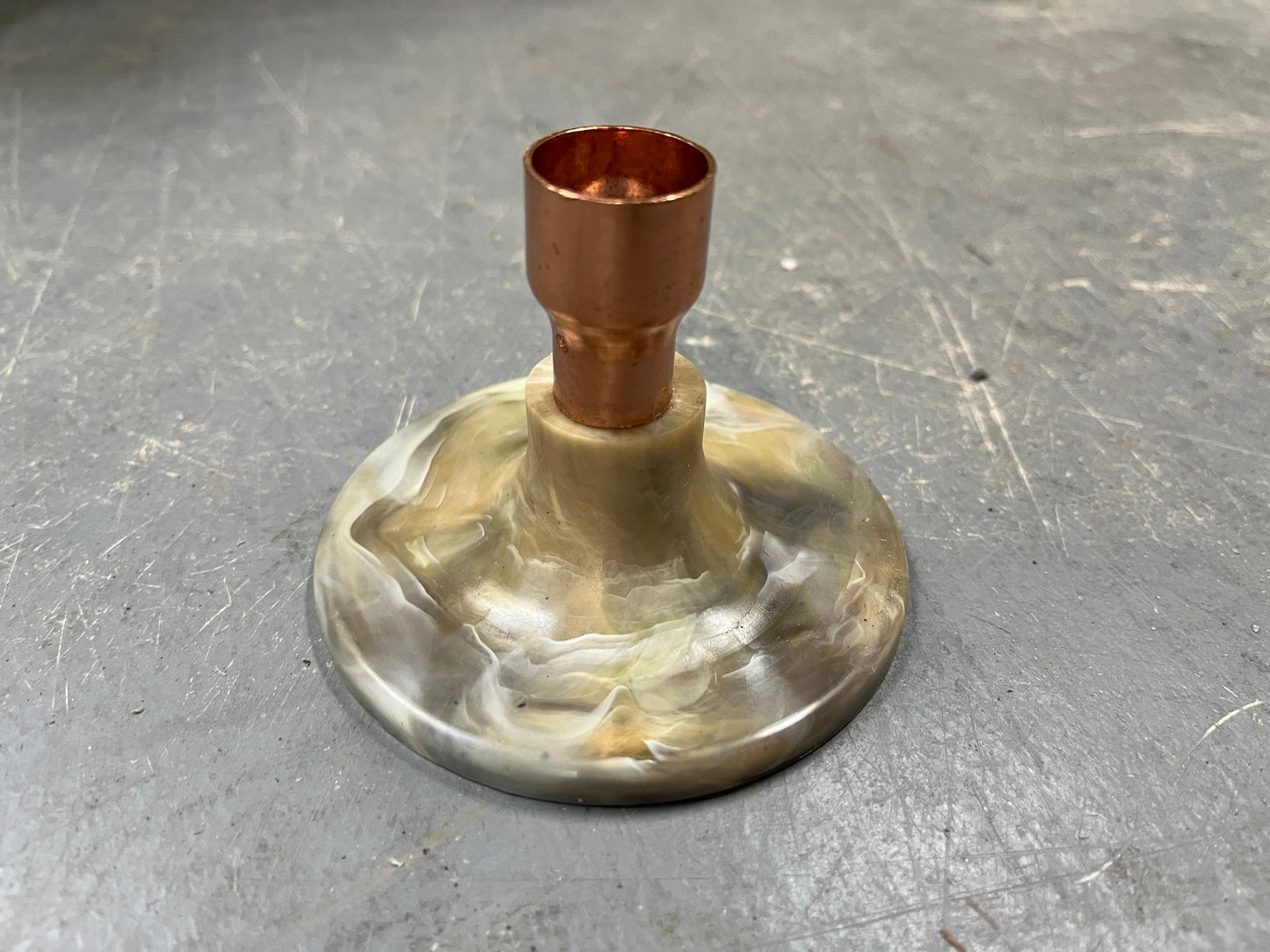 Candlestick - Green Marble