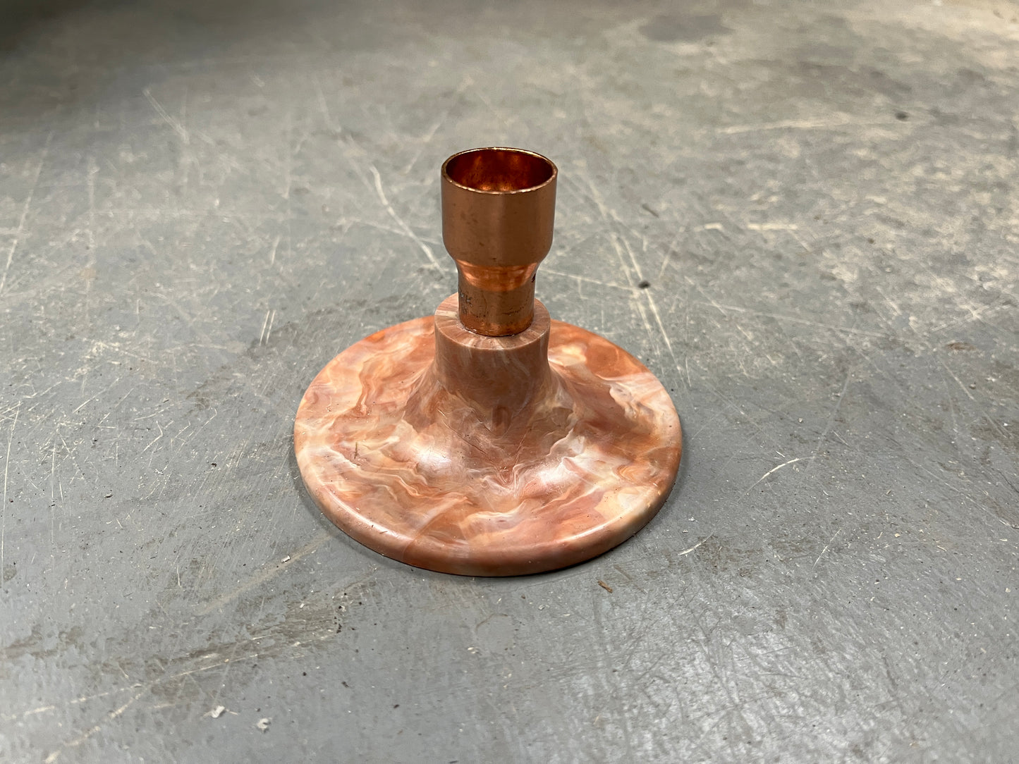 Candlestick - Terracotta Marble