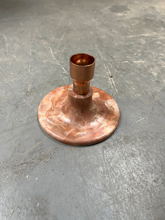 Candlestick - Terracotta Marble