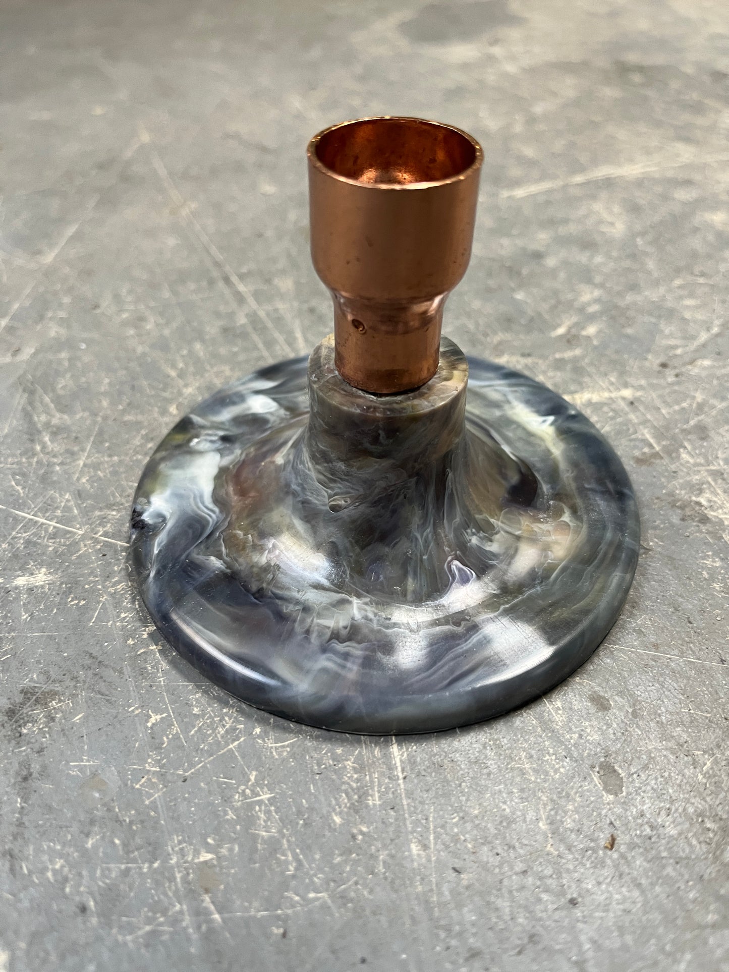 Candlestick - Blue Marble